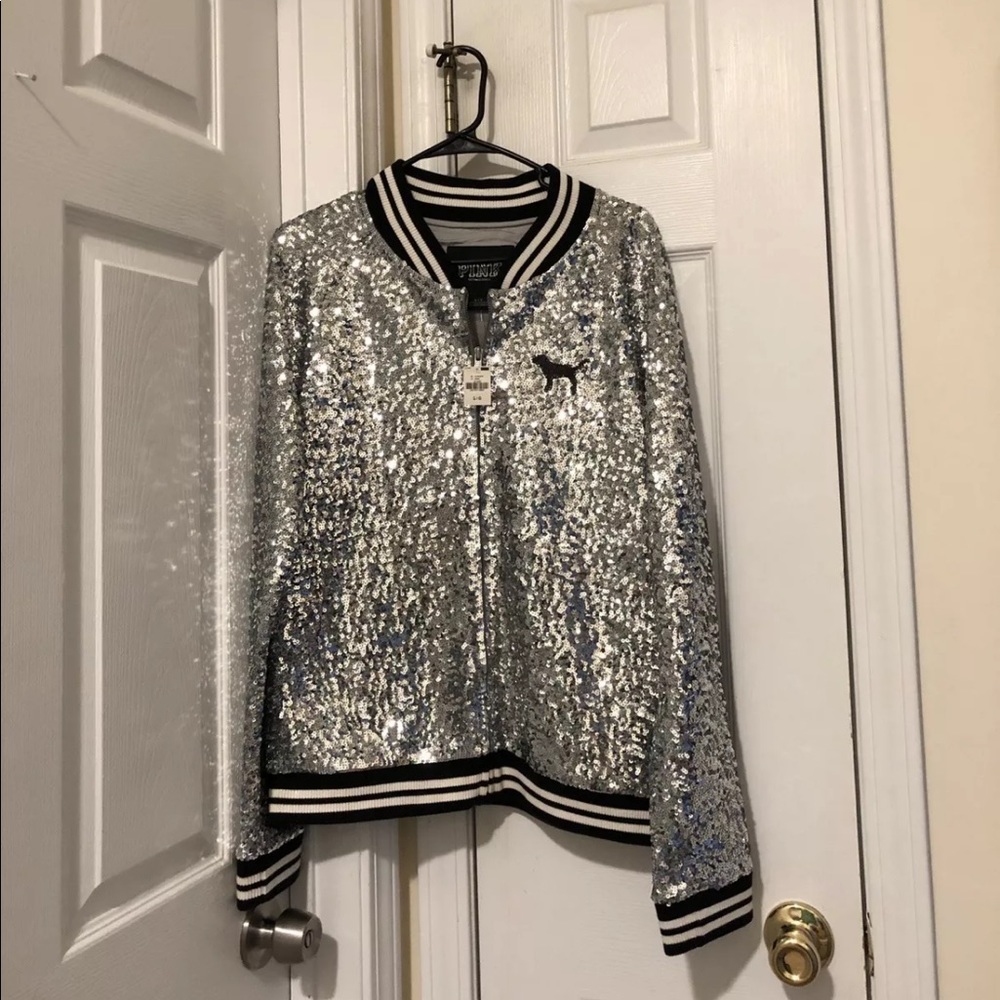 **SOLD**PINK VICTORIA’S SECRET BLING JACKET - Picture 3 of 8